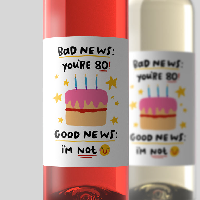 Eighty Bad News Wine Label