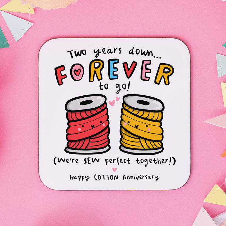 Cotton Anniversary Coaster