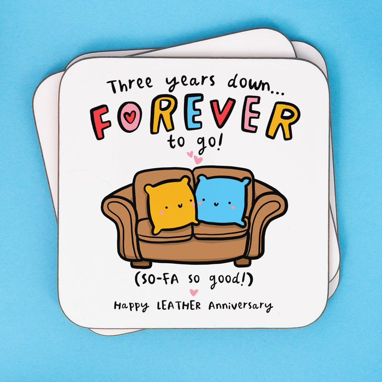 Leather Anniversary Coaster