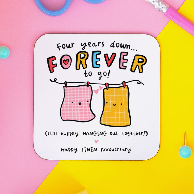 Linen Anniversary Coaster