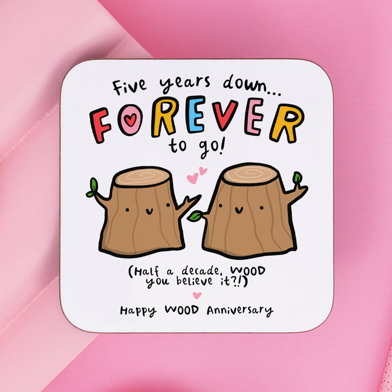 Wood Anniversary Coaster