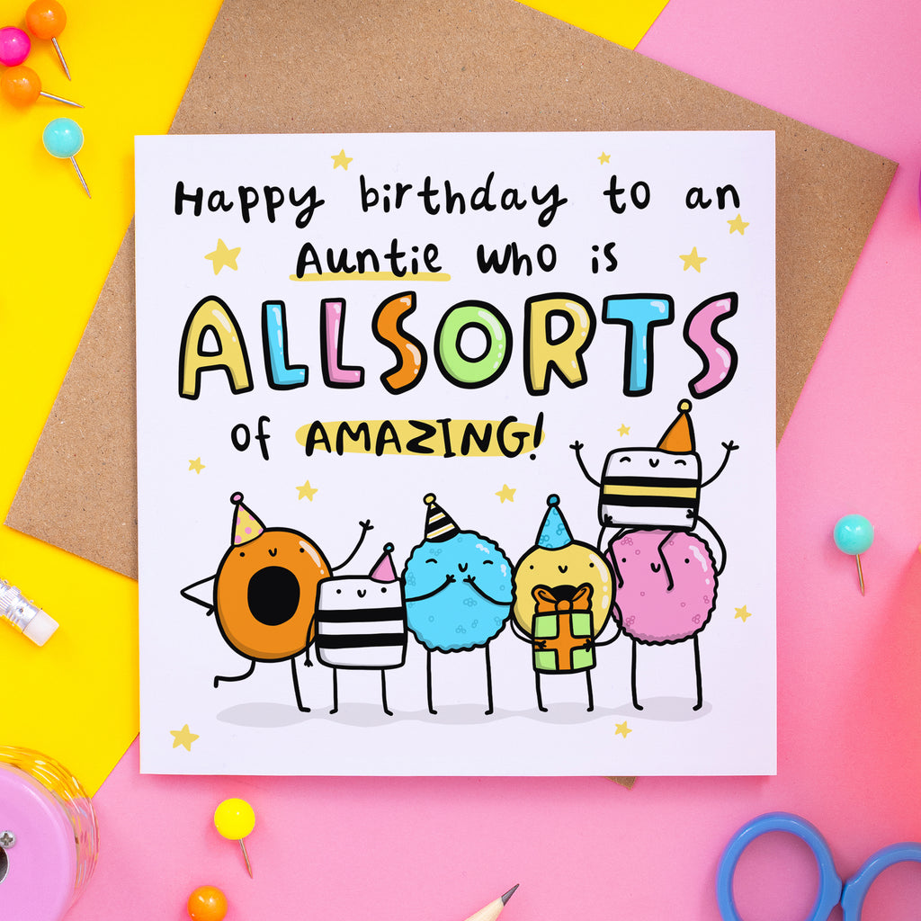 All Sorts Of Amazing Auntie Birthday Card