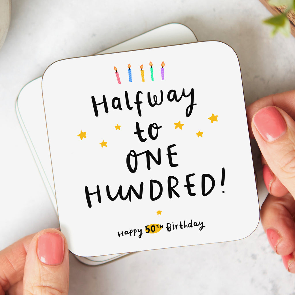 50th Birthday Mug - Halfway to 100