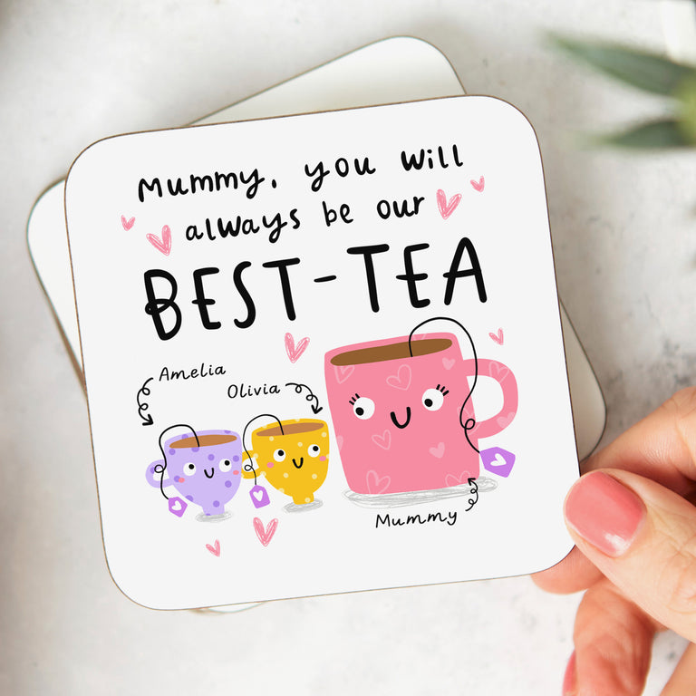 Mummy Our Best-Tea Personalised Coaster