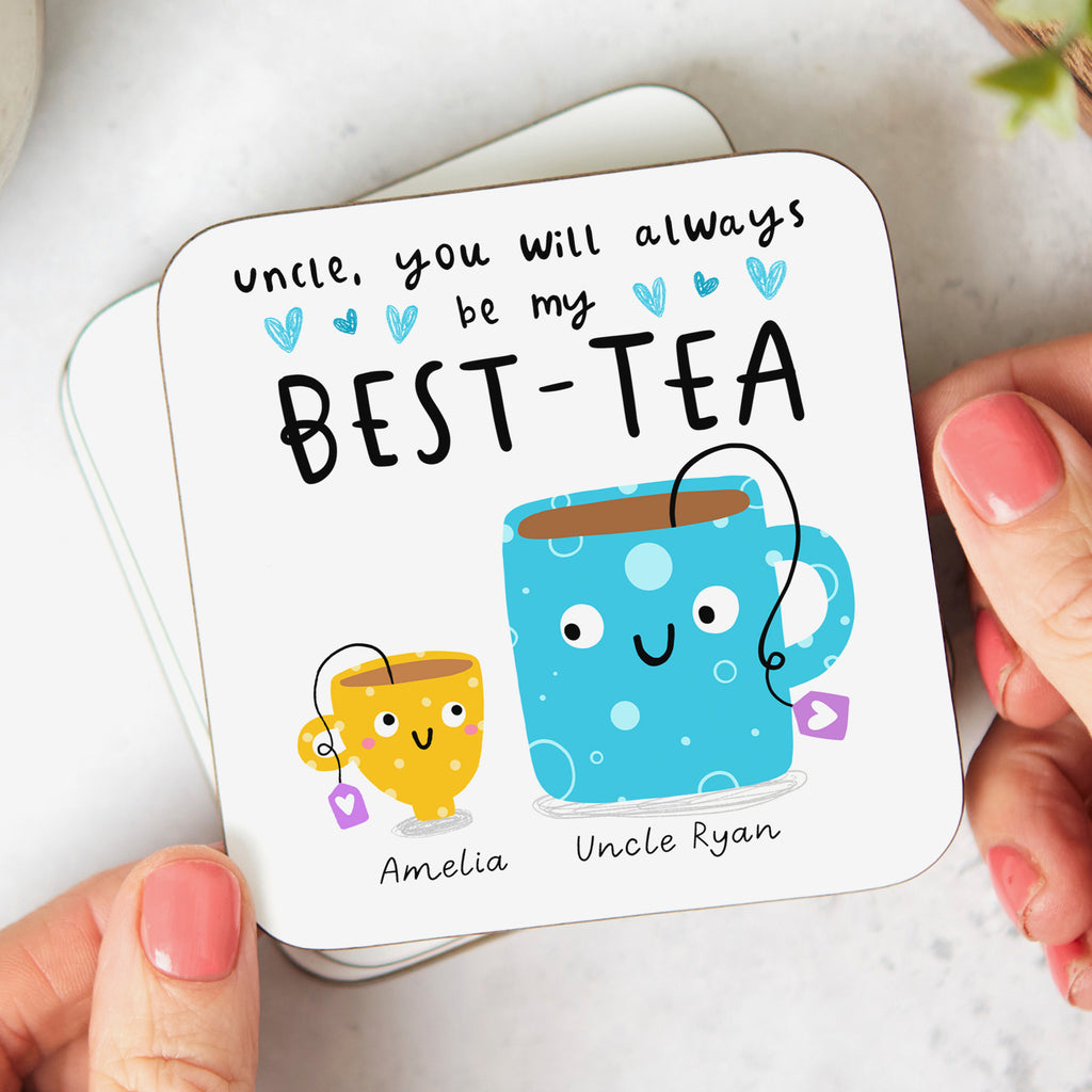 Uncle My Best-Tea Personalised Coaster