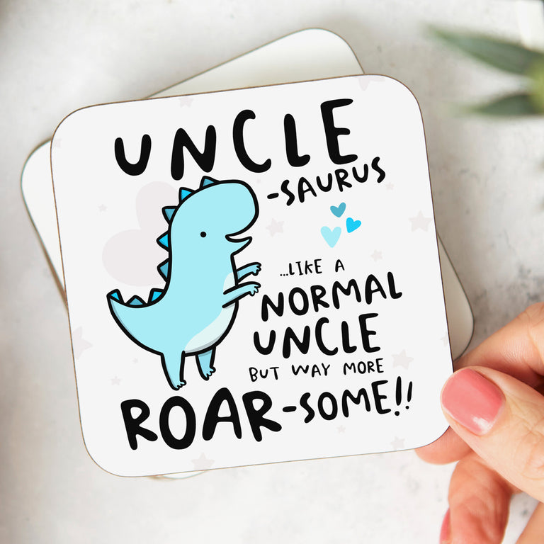 Unclesaurus Birthday Coaster