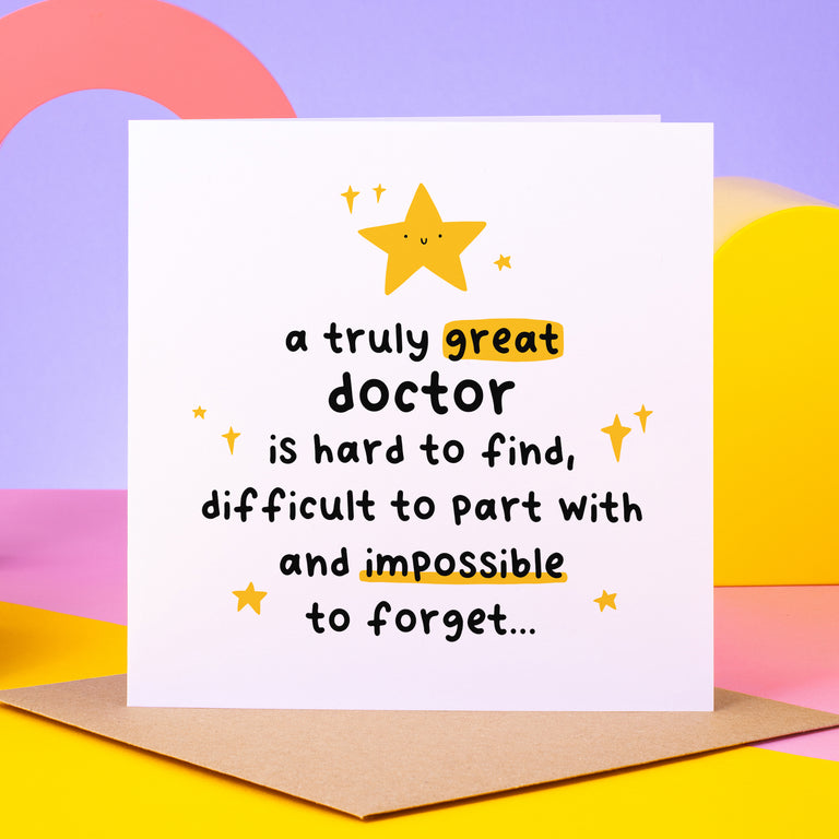 Truly Great Doctor Thank You Card
