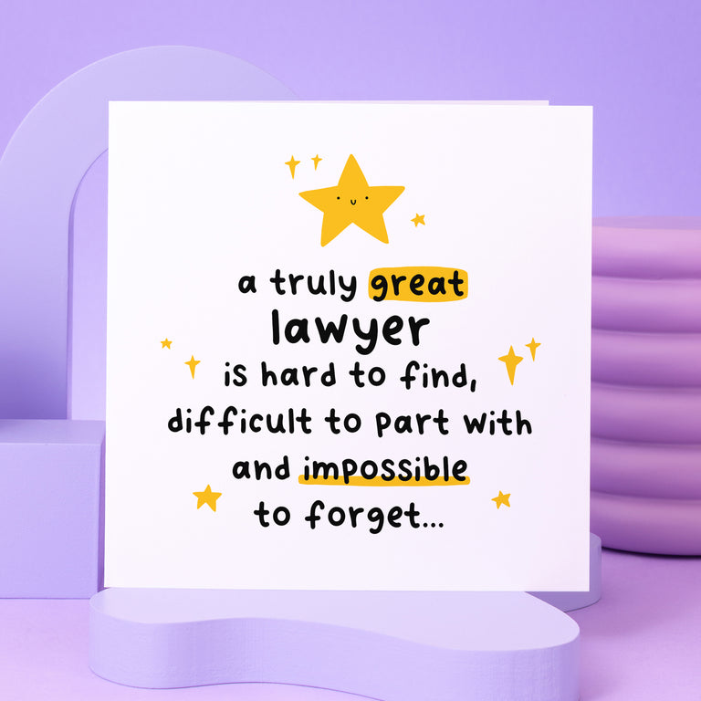 Truly Great Lawyer Thank You Card