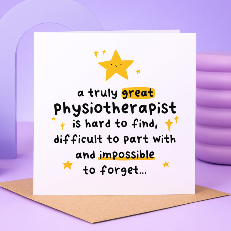 Truly Great Physiotherapist Thank You Card