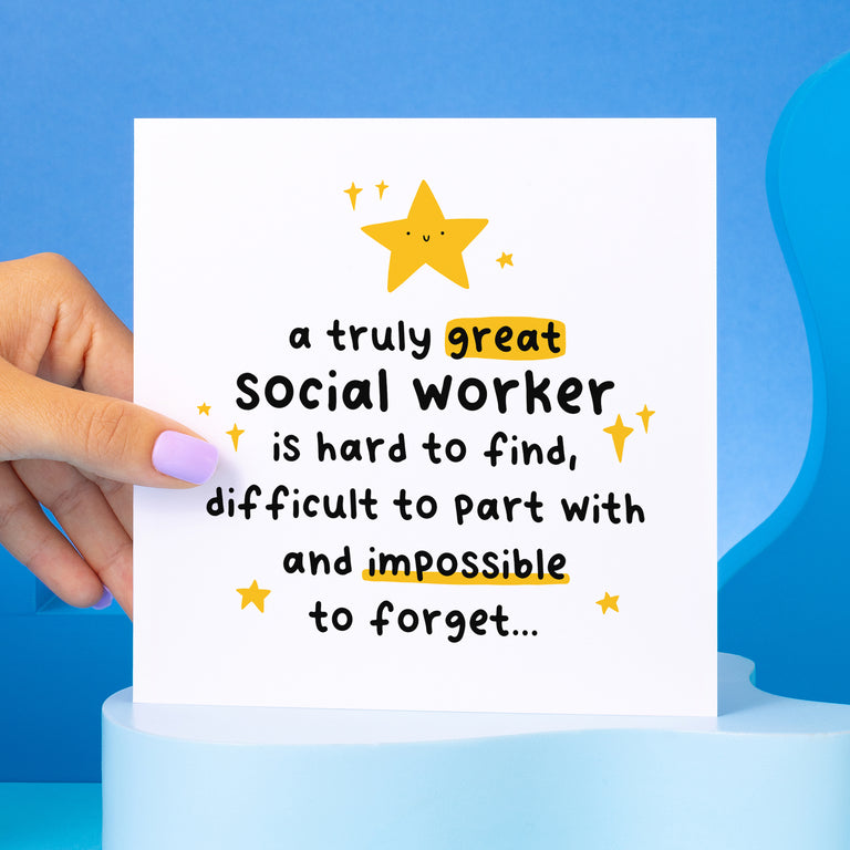 Truly Great Social Worker Thank You Card