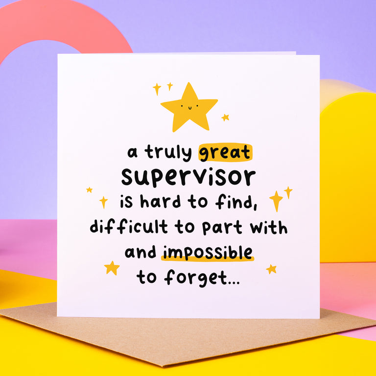 Truly Great Supervisor Thank You Card