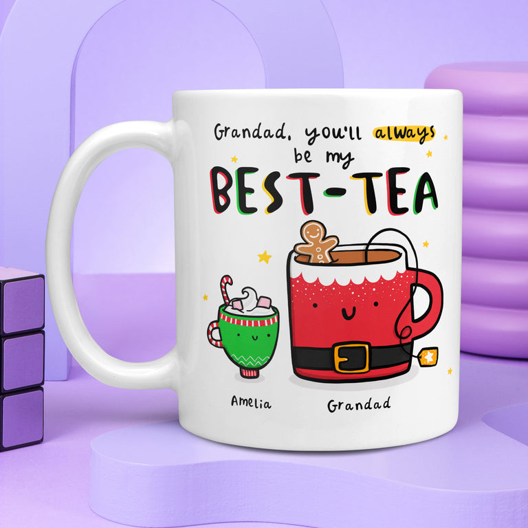 Grandad Best-Tea Personalised Christmas Mug