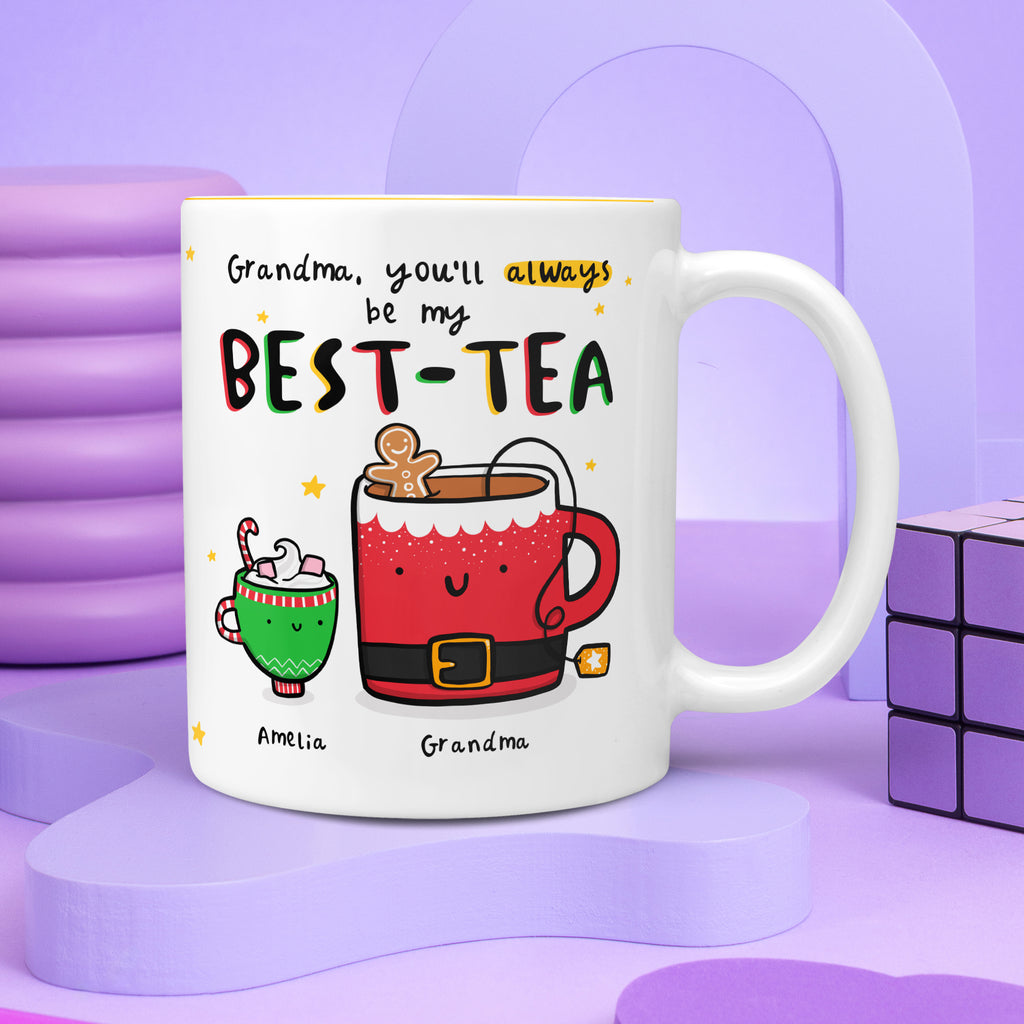 Grandma Best-Tea Personalised Christmas Mug