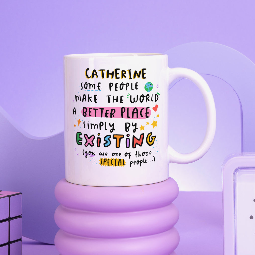 Make The World A Better Place Personalised Name Mug