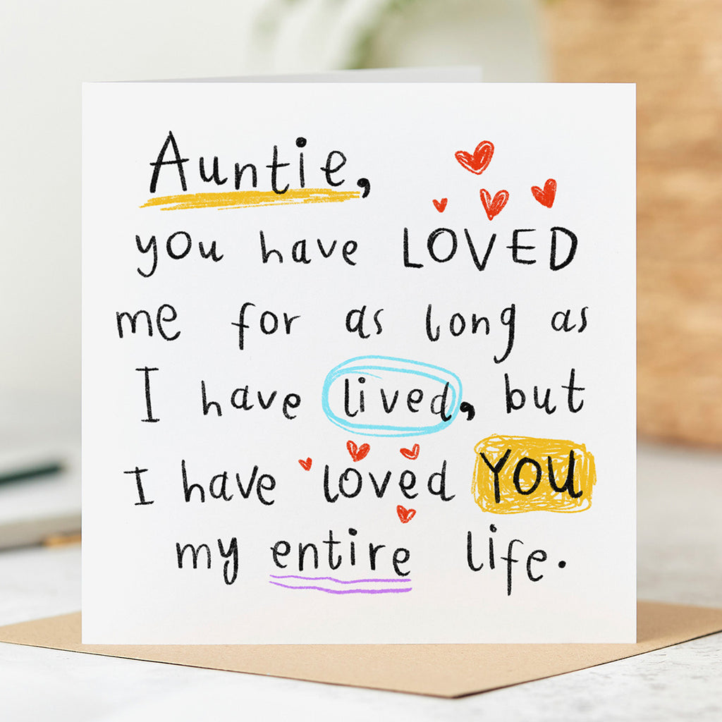 Auntie My Entire Life Birthday Card