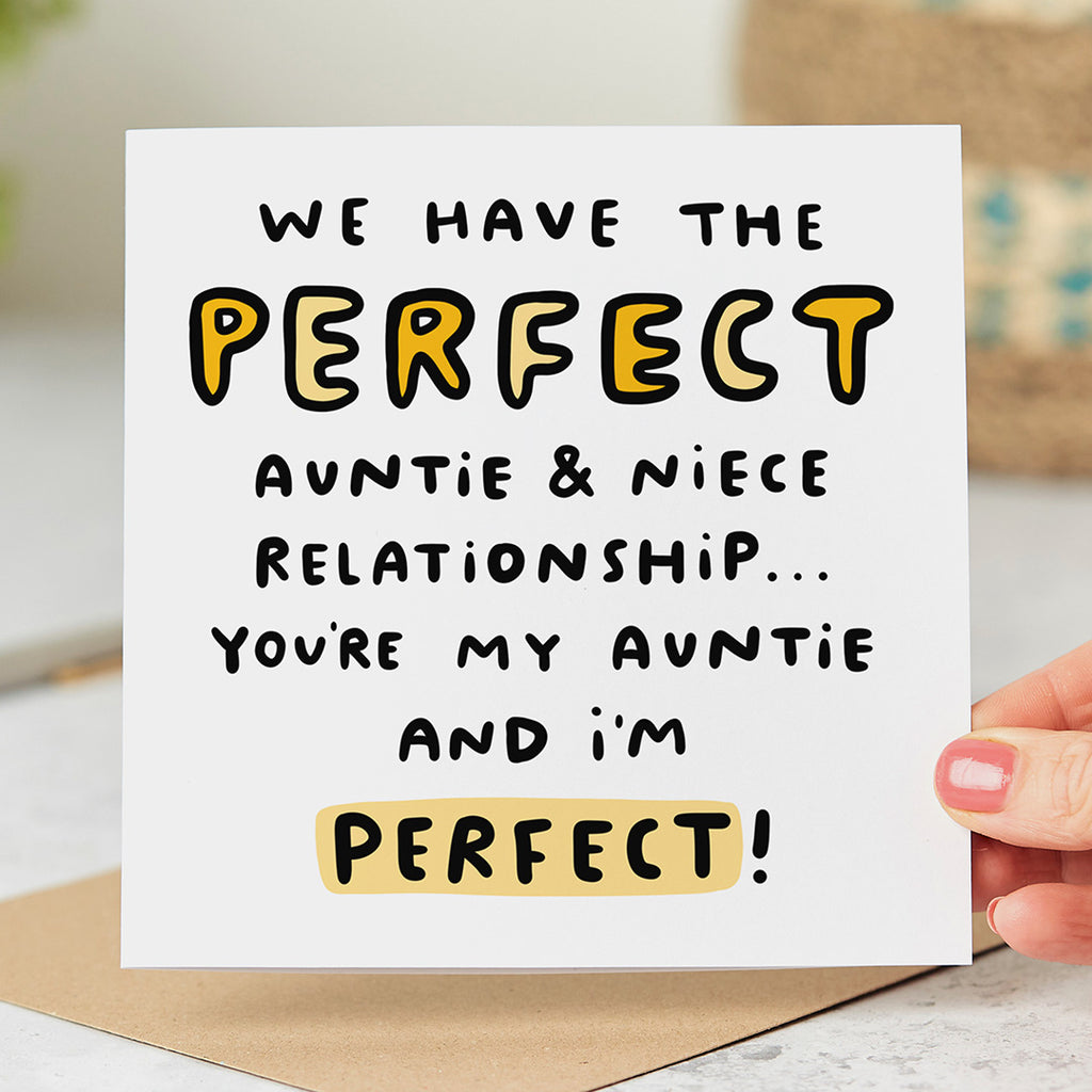 Auntie Niece Is Perfect Birthday Card