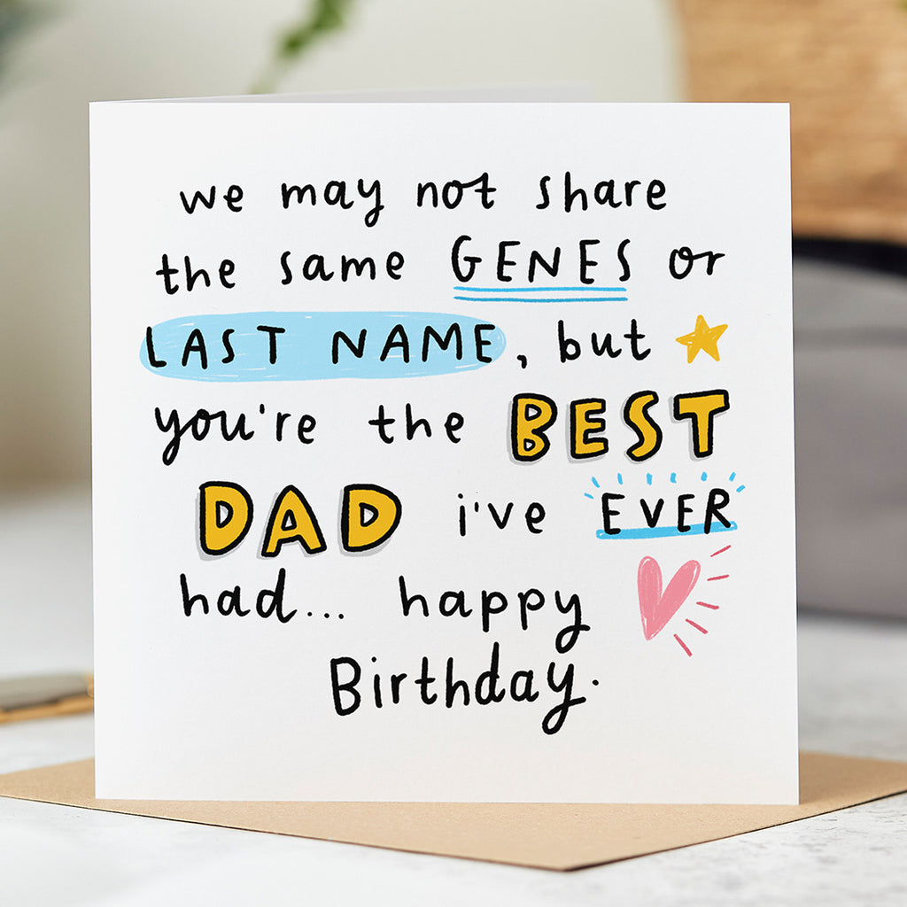 Best Step Dad Birthday Card
