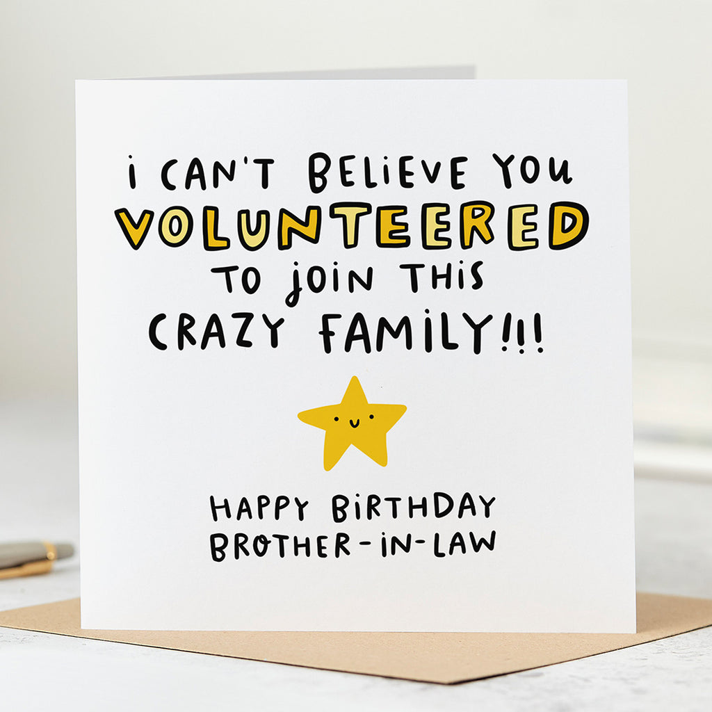 Brother-in-law Crazy Family Birthday Card