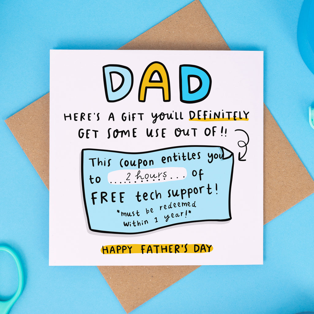 Dad Tech Support Father's Day Card