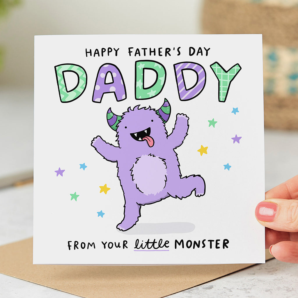 Daddy from Your Little Monster Father's Day Card