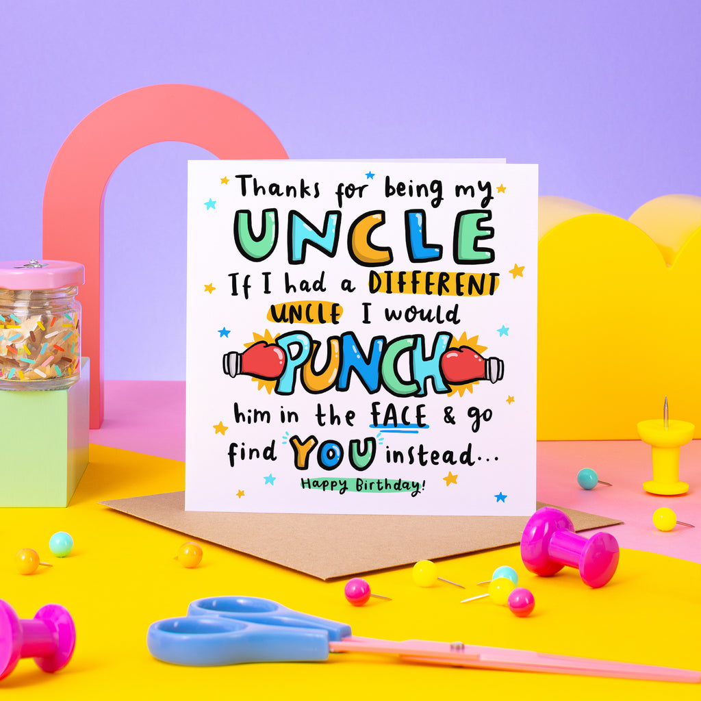 Uncle Punch In The Face Birthday Card