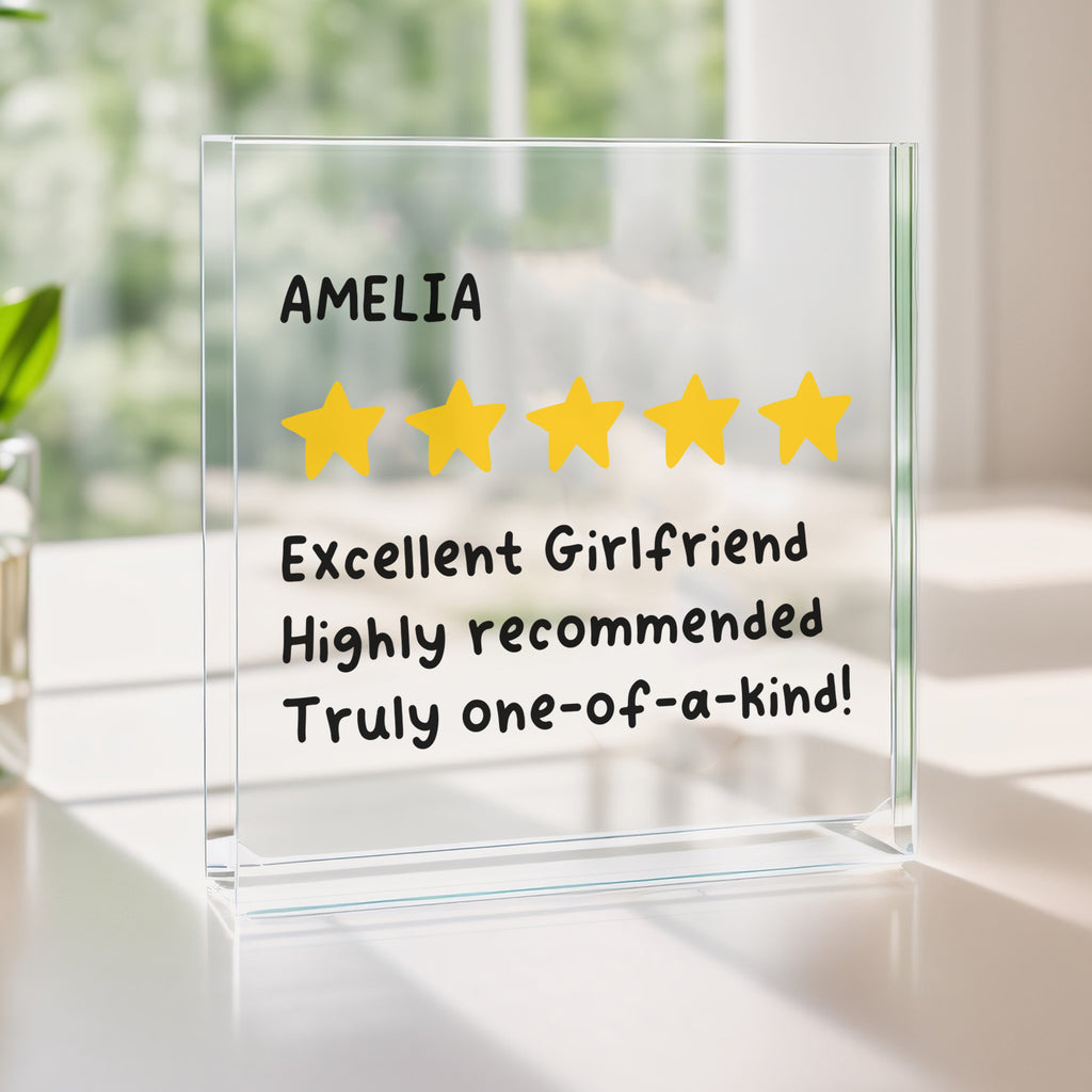 Personalised Acrylic Block - Excellent Girlfriend