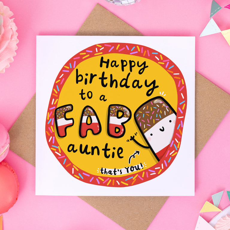 Fab Auntie Birthday Card