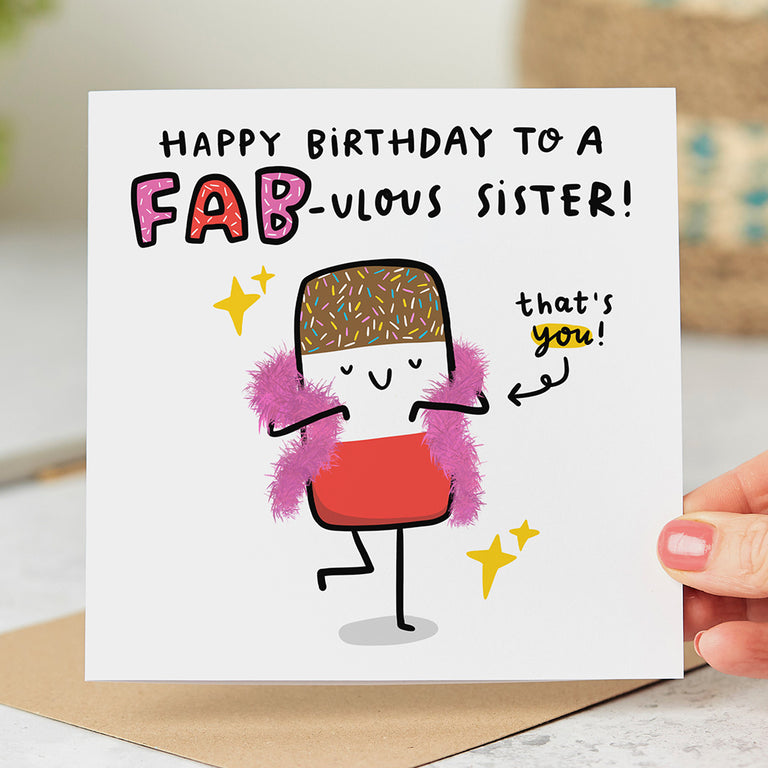 Fab-ulous Sister Birthday Card