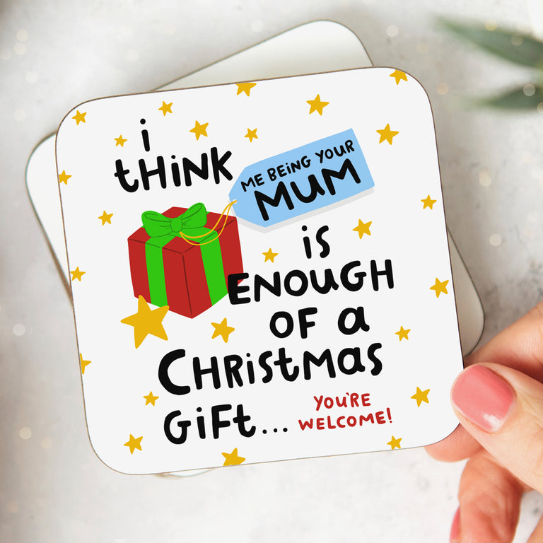 Mum Enough - Christmas Coaster