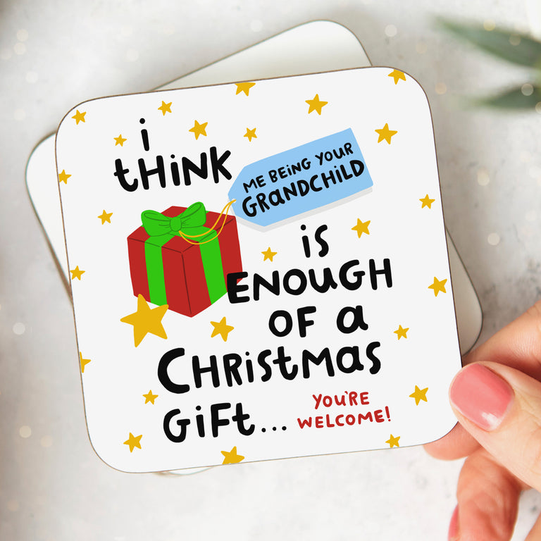 Grandchild Enough - Christmas Coaster