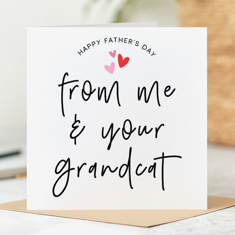 From Me and Your Grandcat Father's Day Card