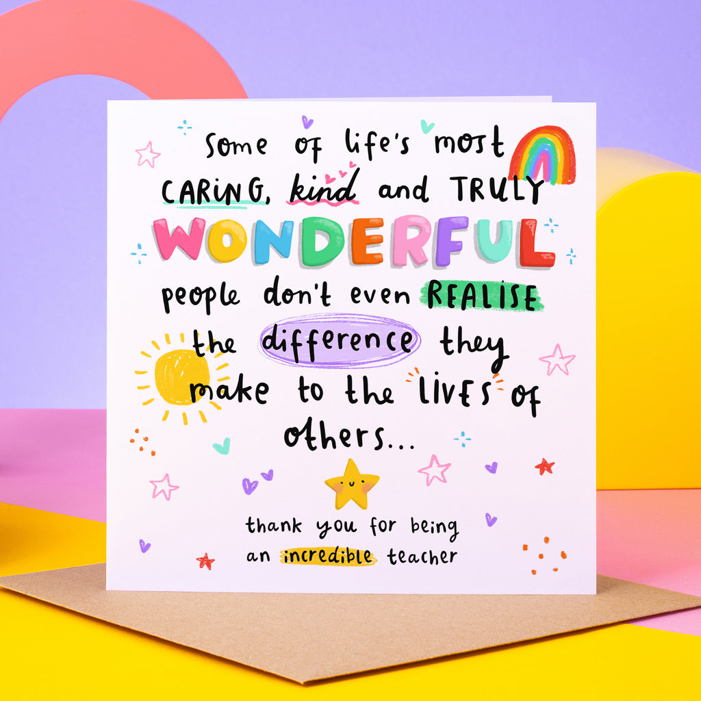 Incredible Teacher Card
