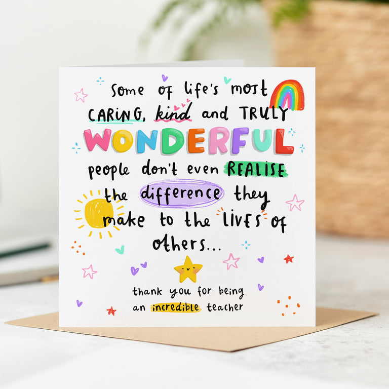Incredible Teacher Card