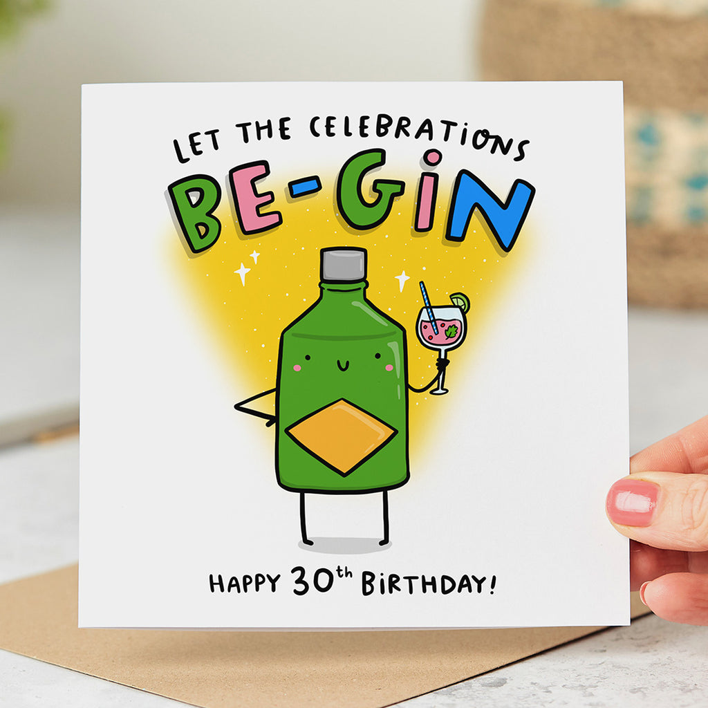 Celebrations Be-Gin 30th Birthday Card