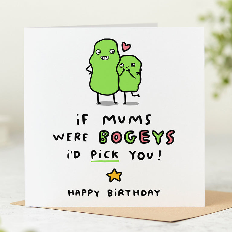 Mum Bogey Birthday Card
