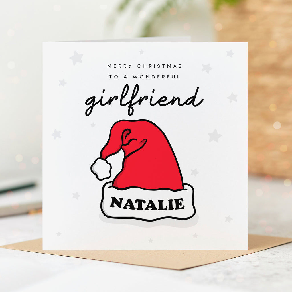 Girlfriend Wonderful Personalised Christmas Card