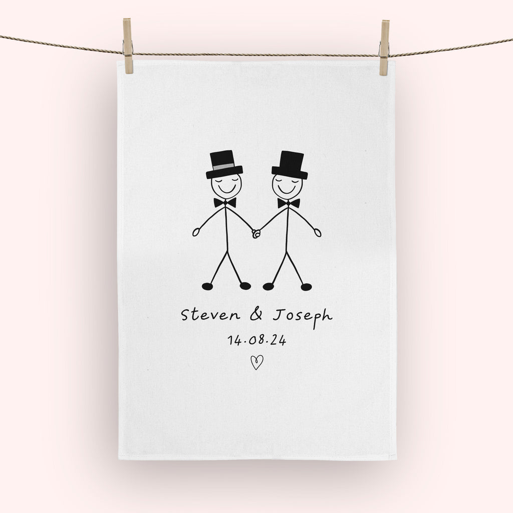 Personalised Grooms Tea Towel
