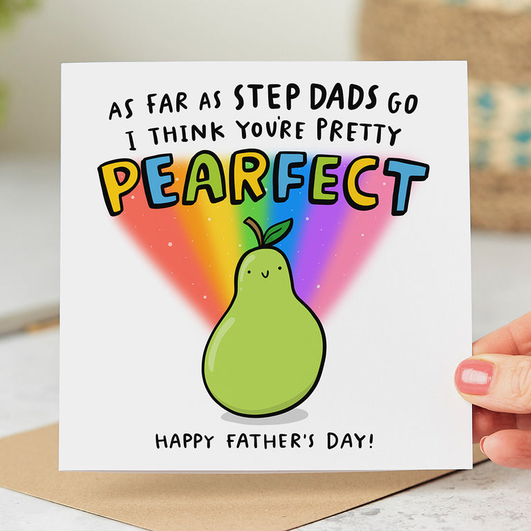 Pear-fect Step Dad Father's Day Card
