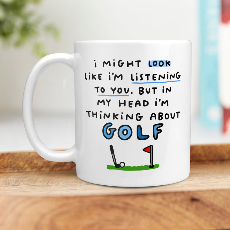 Thinking About Golf Mug