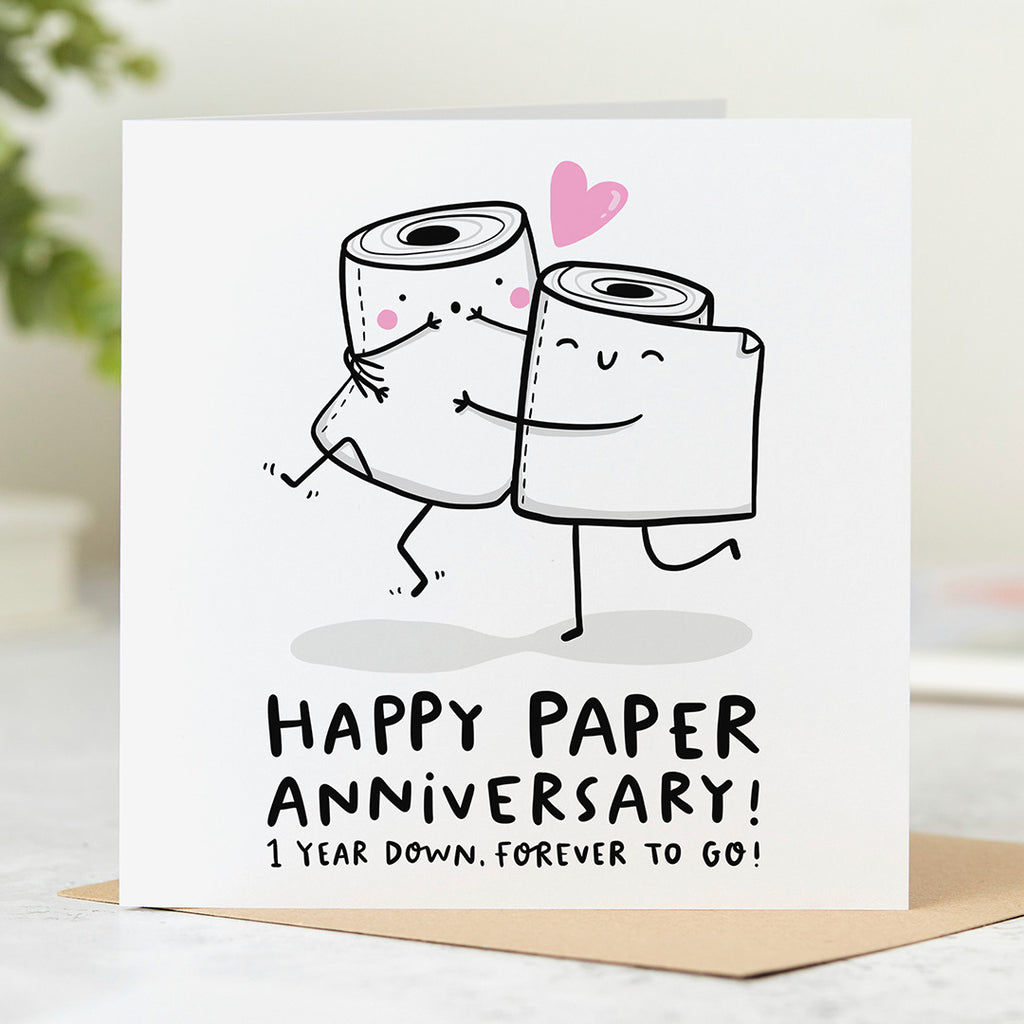 1st Anniversary Card - Toilet Paper