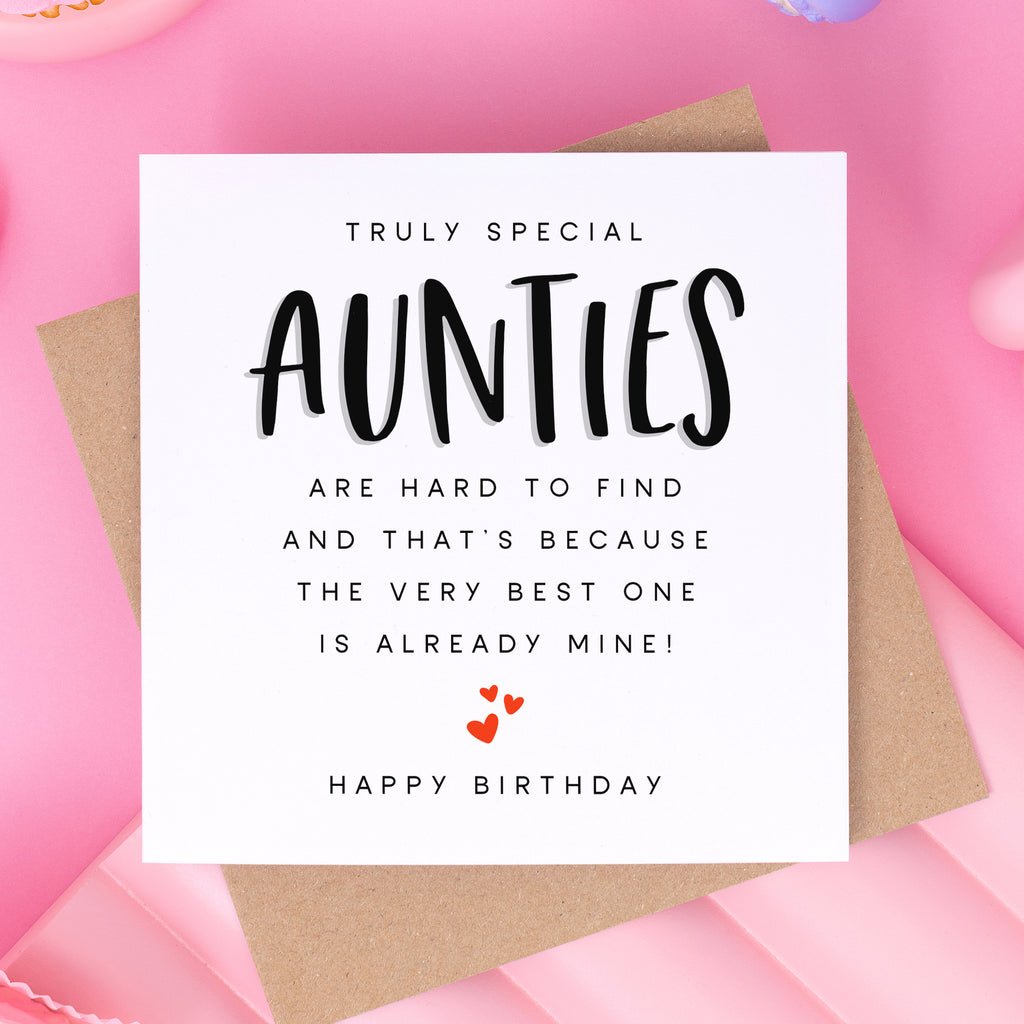 Truly Special Auntie Birthday Card