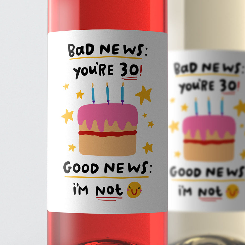Thirty Bad News Wine Label
