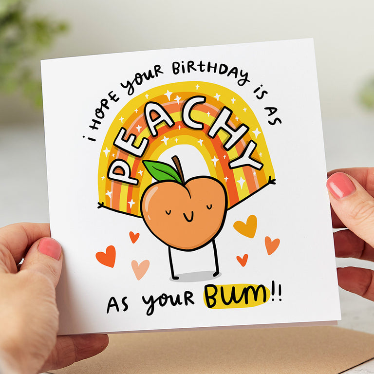 Peachy Bum Birthday Card