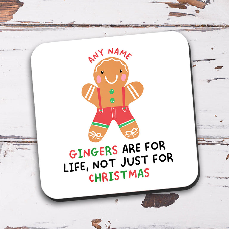 Personalised Christmas Coaster - Gingers Are For Life