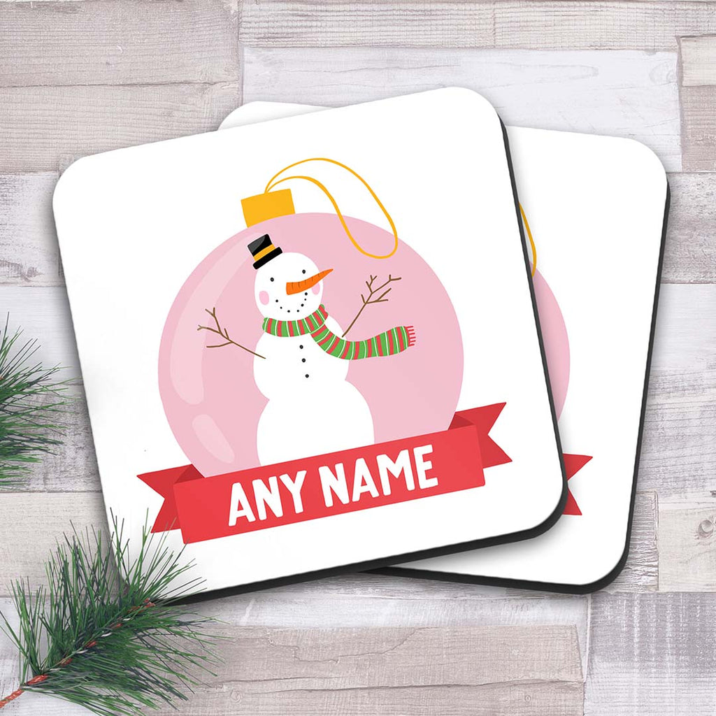 Personalised Christmas Coaster - Snowman