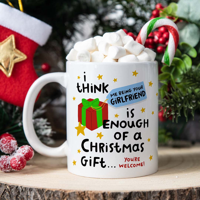 Personalised Christmas Mug - Girlfriend Enough
