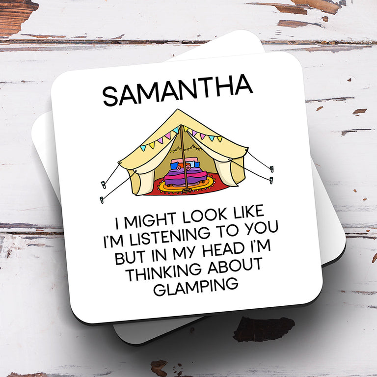 Personalised Coaster - Glamping Thinking About