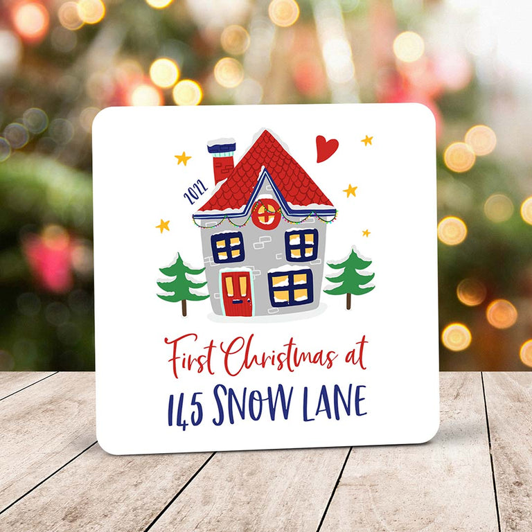Personalised Coaster - New Home Christmas