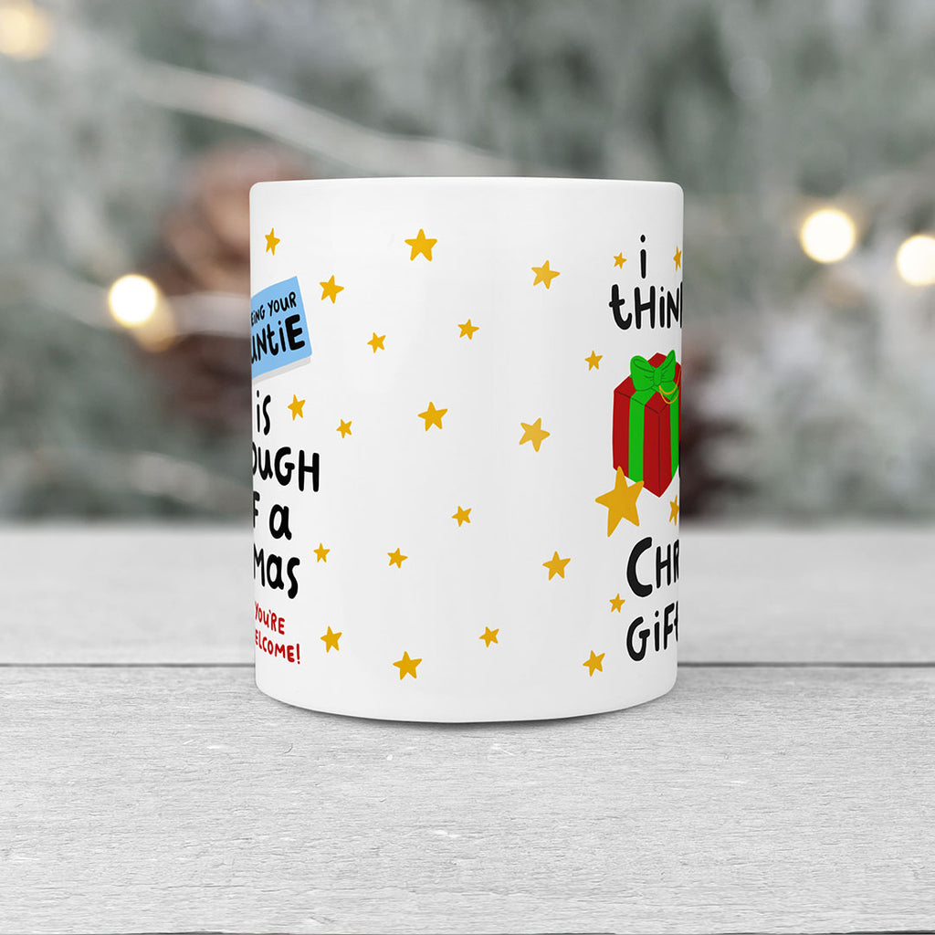 Personalised Christmas Mug - Auntie Enough