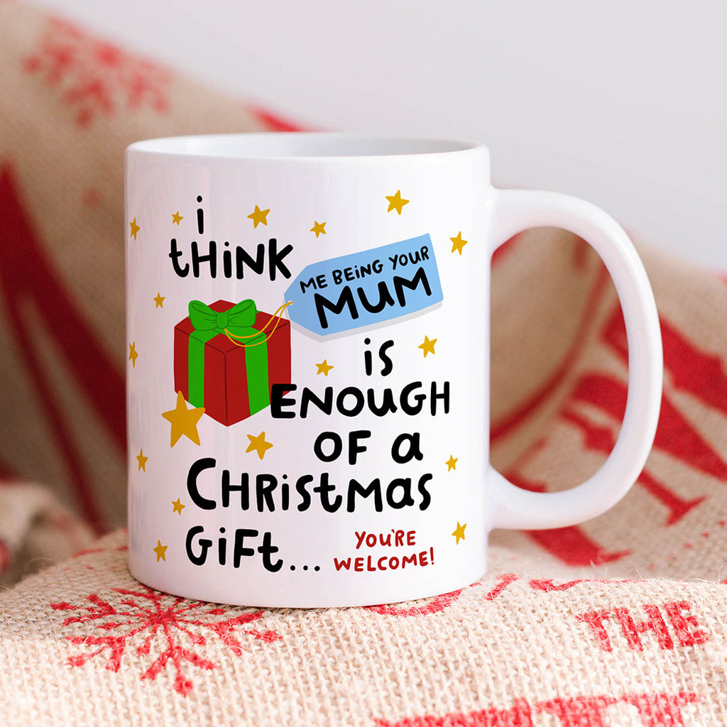 Personalised Christmas Mug - Mum Enough
